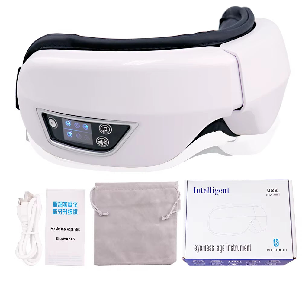 6D Smart Vibration Eye Massager Airbag Compress Eye Care Instrument Bluetooth Music Eye Massage Sleepping Mask Eye Relax Fatigue